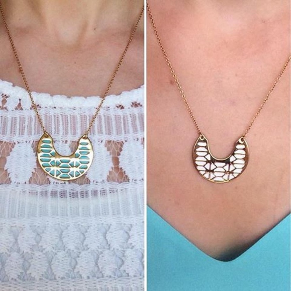 NWT Stella & Dot Breezeblock Pendant Necklace